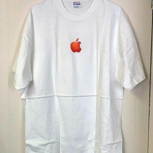 Vintage Men’s Apple Logo T-Shirts Hanes 100% Cotton Beefy-T XL Employee Gift